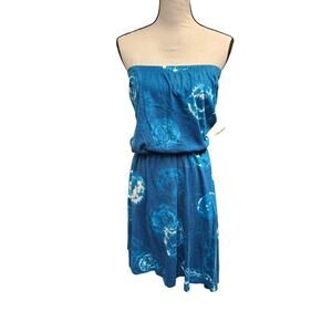 Vtg Mudd Asymmetrical High Low Midi Dress Size L Tie Dye Grunge Whimsical Y2K